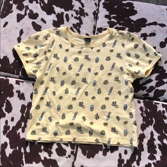Yellow Cactus Print Shirt - Picture 1 of 3